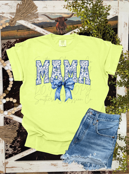 Blue Mama Bow Tee