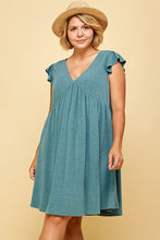 Load image into Gallery viewer, PLUS Teal Terry Dress
