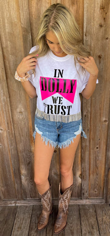  Rhinestone "In Dolly We Trust" Tee - Southern Obsession Co. 