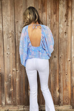 Load image into Gallery viewer, Chambray Floral Blouse
