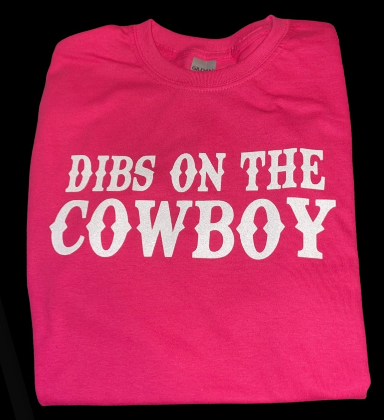 Dibs On The Cowboy Tee - Faded Pink | Southern Fried Chics