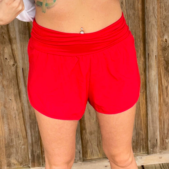 Ruby Red Running Shorts - Southern Obsession Co. 