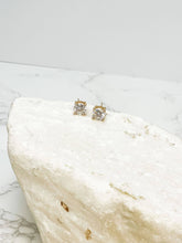 Load image into Gallery viewer, Classic Diamond Cubic Zirconia Studs: Gold
