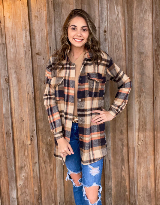 Orange Woolen Plaid - Southern Obsession Co. 