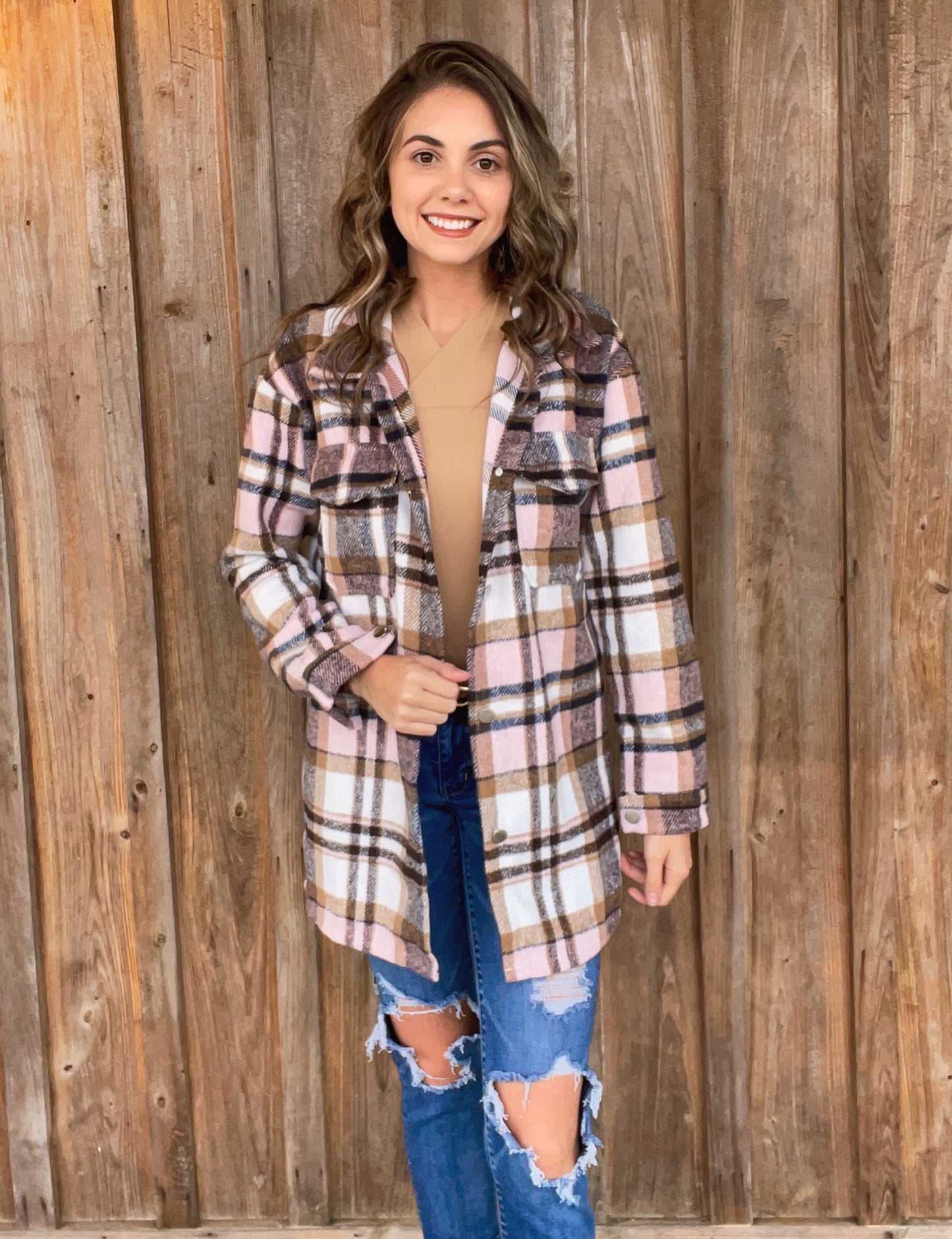 Pink Woolen Plaid - Southern Obsession Co. 