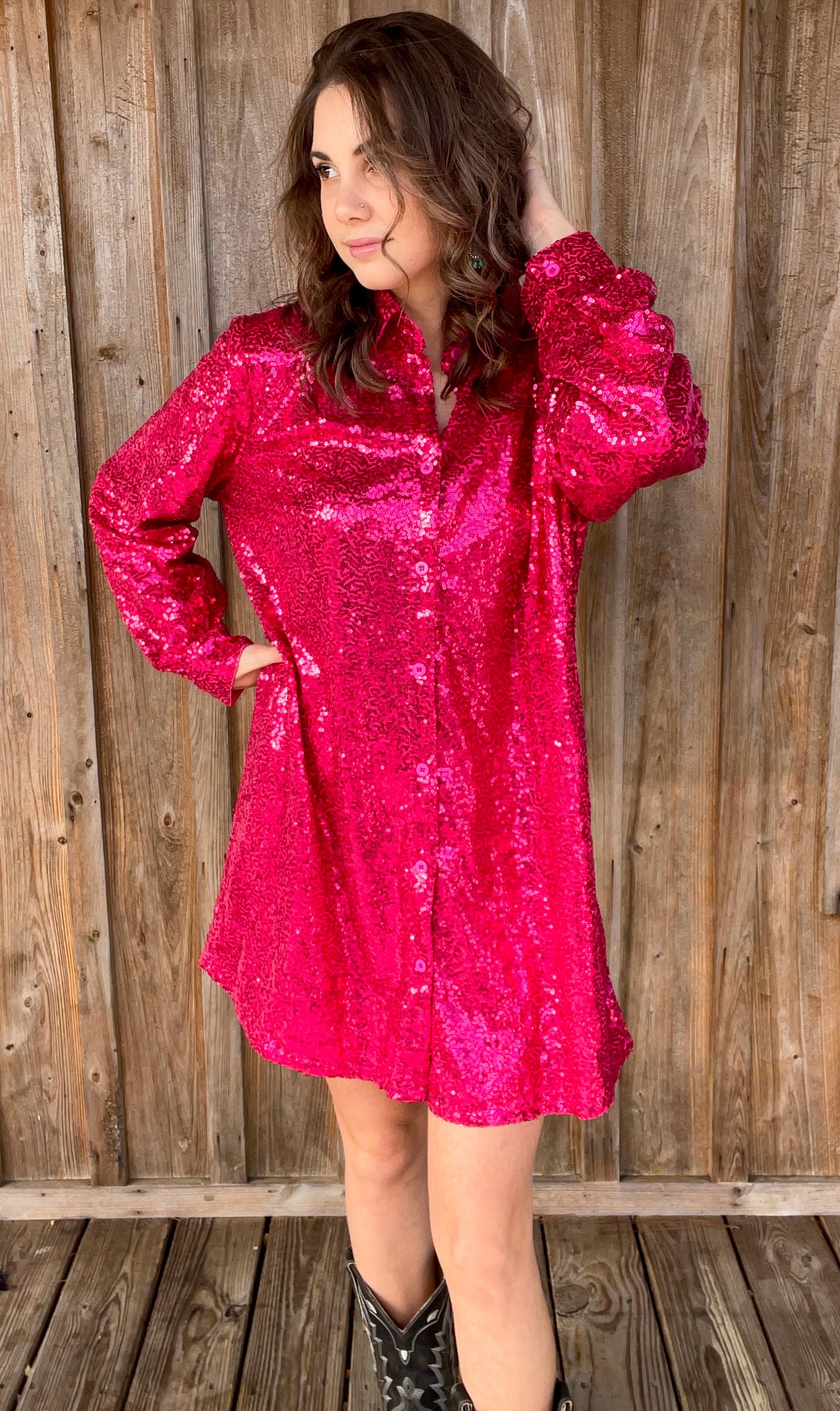 Sparkling Pink Dress - Southern Obsession Co. 