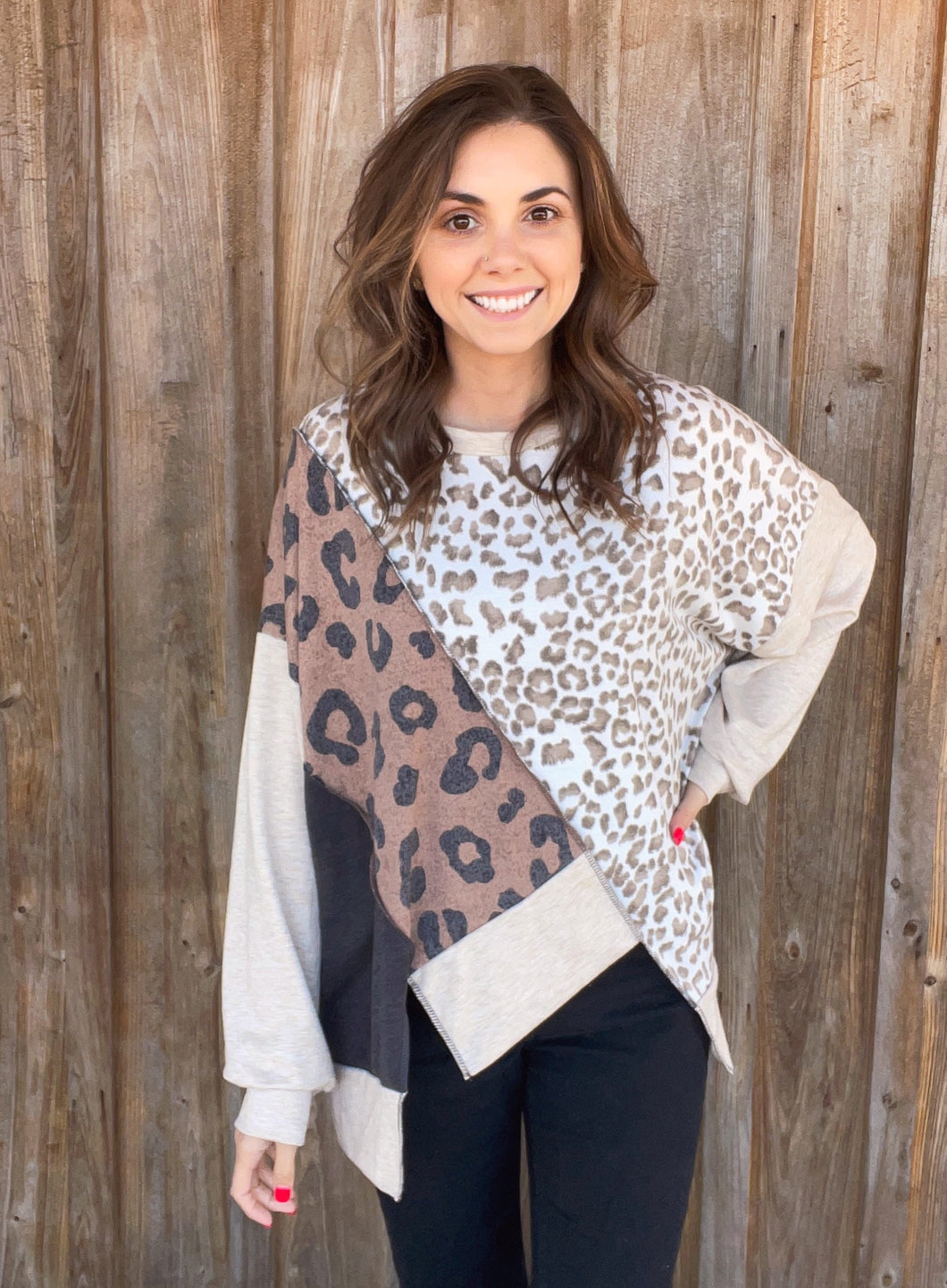 Leopard French Terry Top