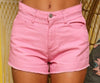 Pink Denim Shorts - Southern Obsession Co. 