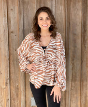 Load image into Gallery viewer, Zebra Satin Top
