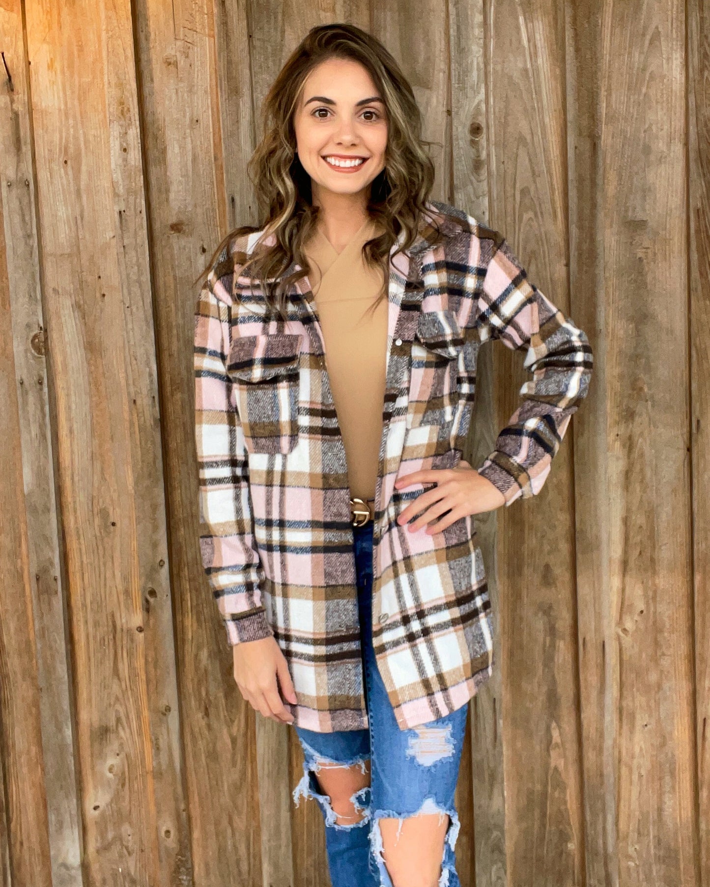 Pink Woolen Plaid - Southern Obsession Co. 