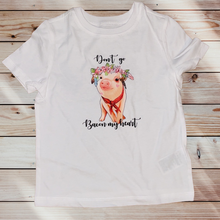  kids Don’t go Bacon my heart white tee - Southern Obsession Co. 