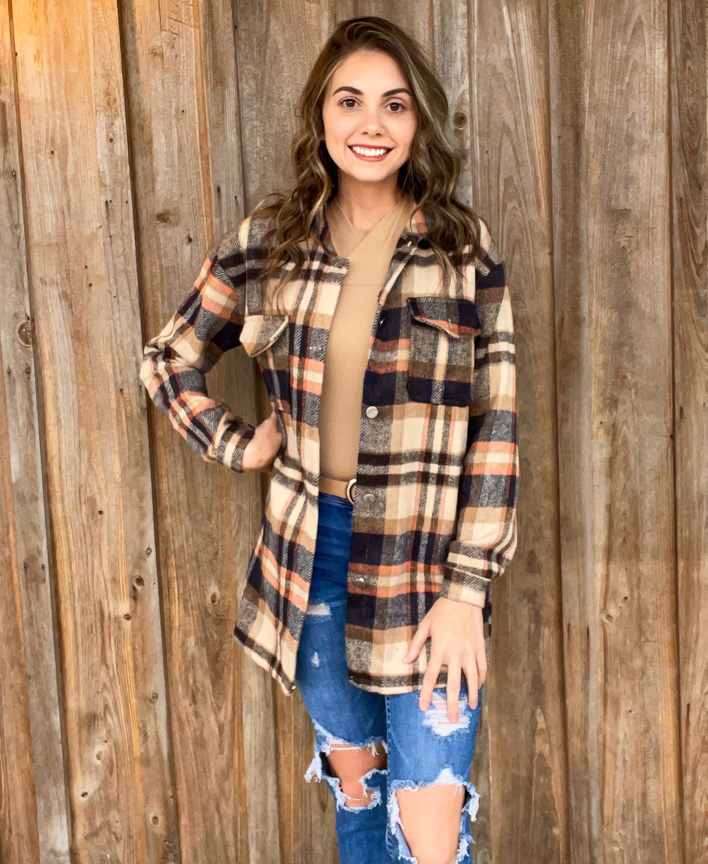 Orange Woolen Plaid - Southern Obsession Co. 