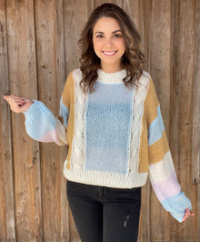  Blue Multi Sweater - Southern Obsession Co. 